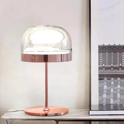 Modern amber glass pendant light dining room copper finish