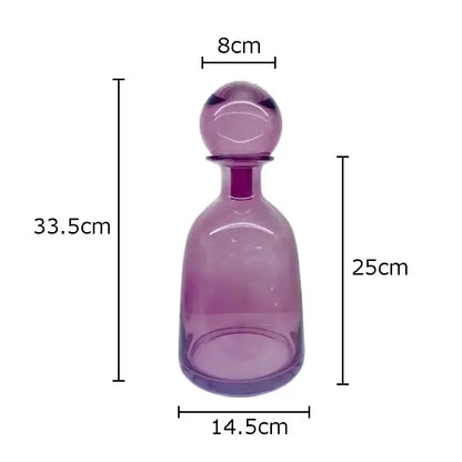 Modern amber glass vase trio – living room hydroponic decanters