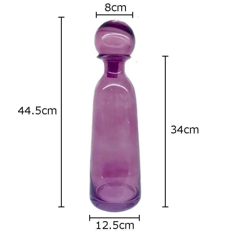 Modern amber glass vase trio – living room hydroponic decanters