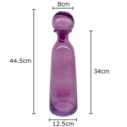 Modern amber glass vase trio – living room hydroponic decanters