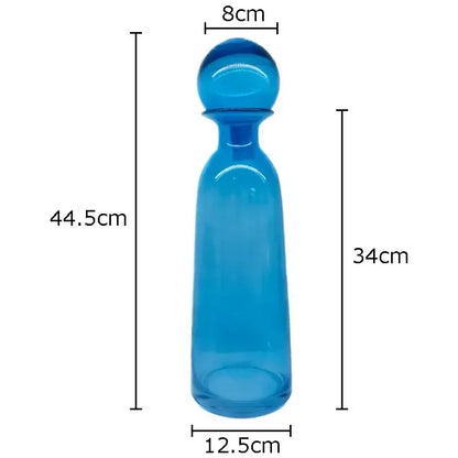 Modern amber glass vase trio – living room hydroponic decanters