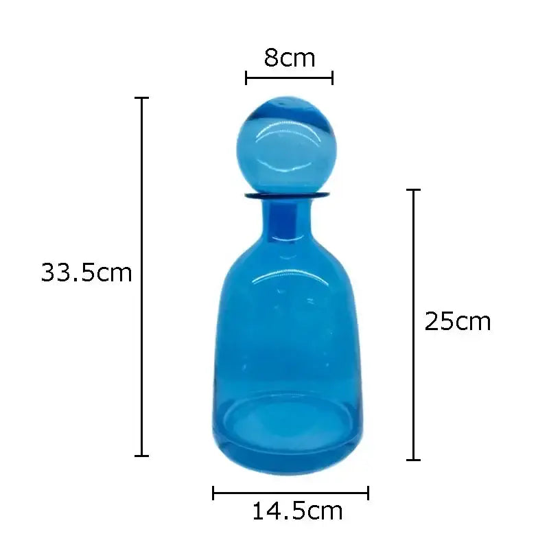 Modern amber glass vase trio – living room hydroponic decanters