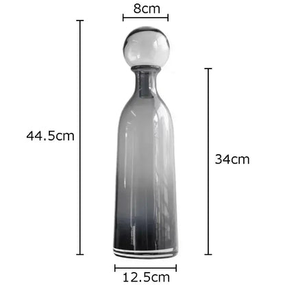 Modern amber glass vase trio – living room hydroponic decanters