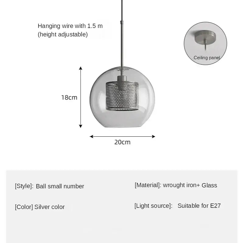 Modern amber honeycomb decorbites glass ball pendant light kitchen