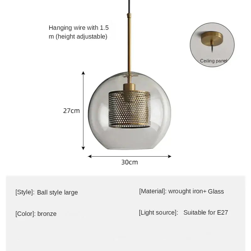Modern amber honeycomb decorbites glass ball pendant light kitchen