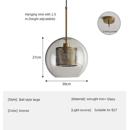 Modern amber honeycomb decorbites glass ball pendant light kitchen
