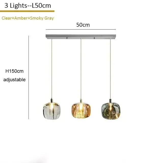 Modern amber & smoke crystal staircase chandelier for living room