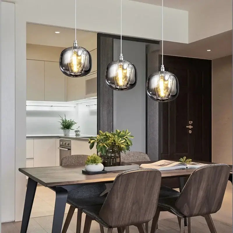 Modern amber & smoke crystal staircase chandelier for living room