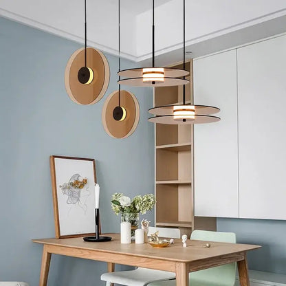 Modern amber smoke gray glass pendant lamp dining room