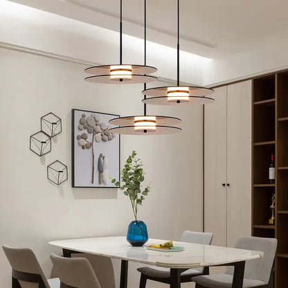 Modern amber smoke gray glass pendant lamp dining room