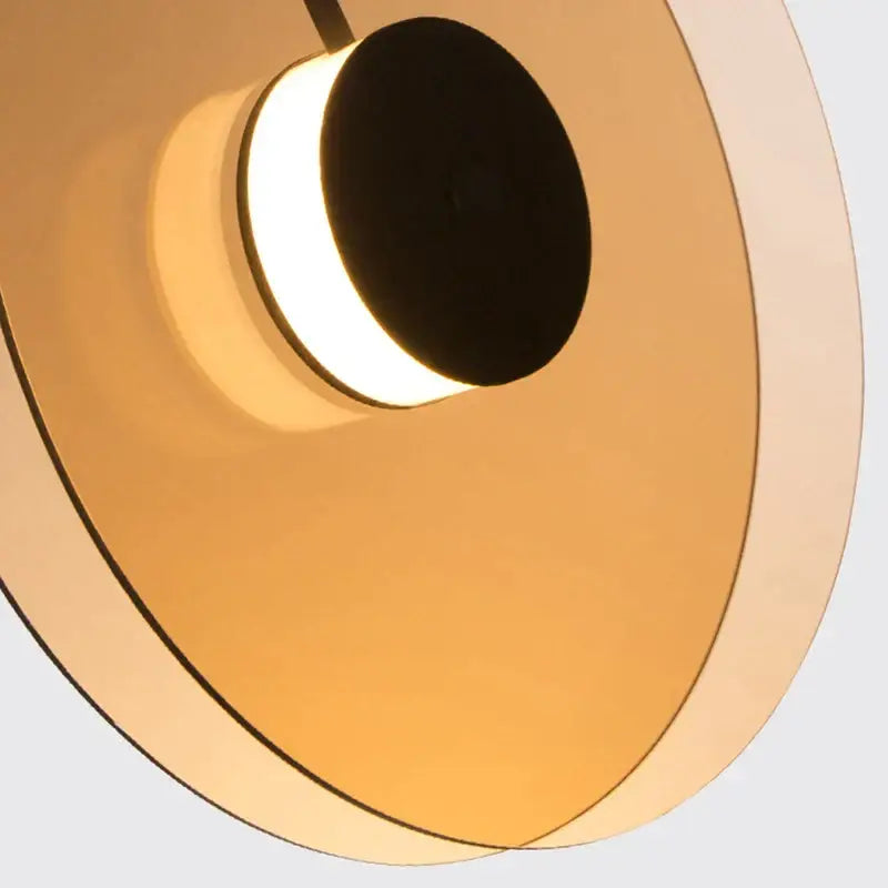 Modern amber smoke gray glass pendant lamp dining room