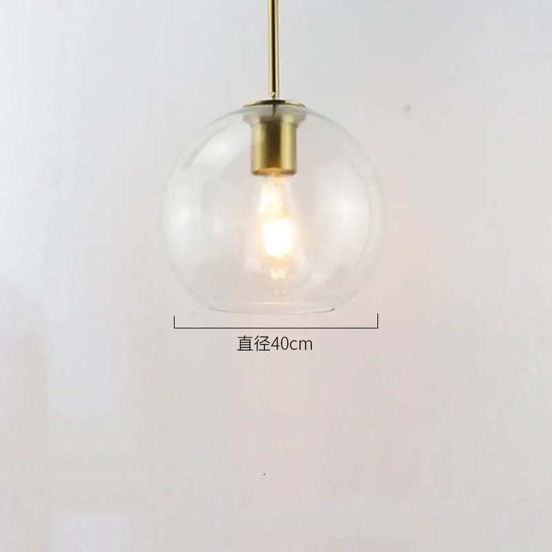Modern amber smoked gray and clear glass ball led pendant lights dining room