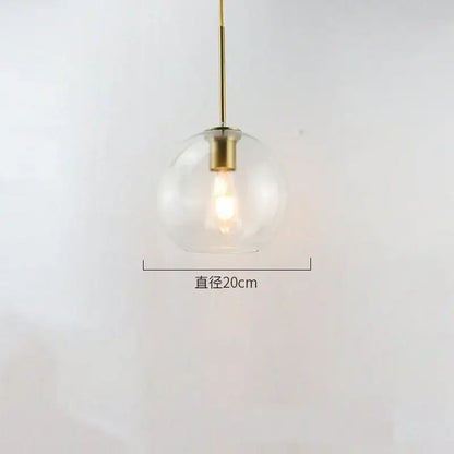 Modern amber smoked gray and clear glass ball led pendant lights dining room