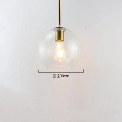 Modern amber smoked gray and clear glass ball led pendant lights dining room