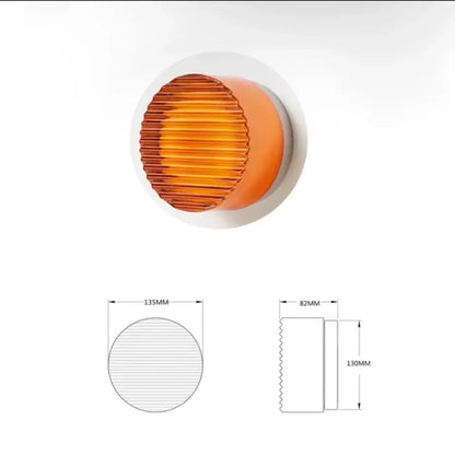 Modern amber & white glass sconce led wall lamp for living room