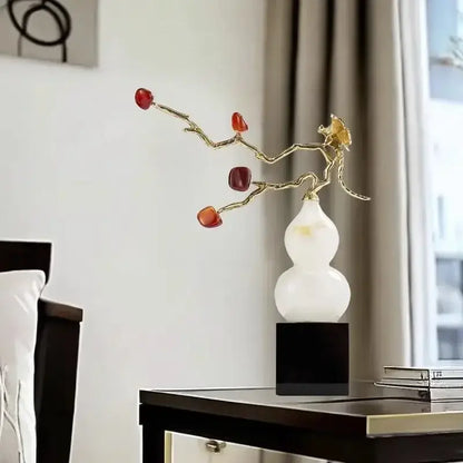 Modern amethyst and crystal jade gourd wealth ornament living room