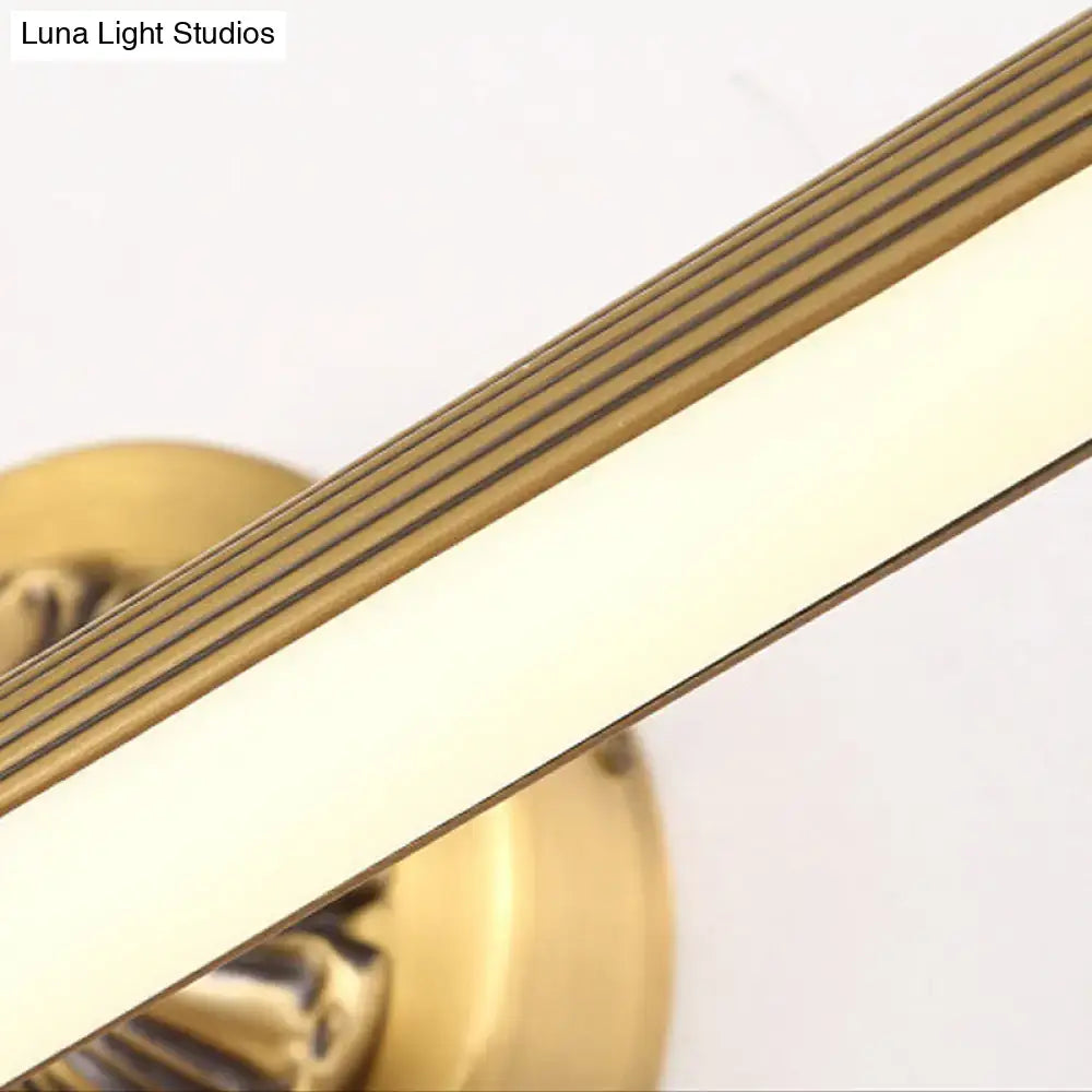 Modern antique brass integrated led wall light bathroom vanity