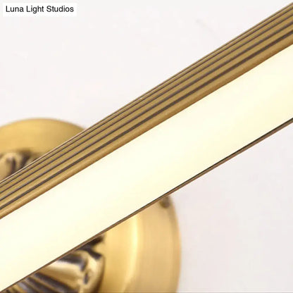 Modern antique brass integrated led wall light bathroom vanity