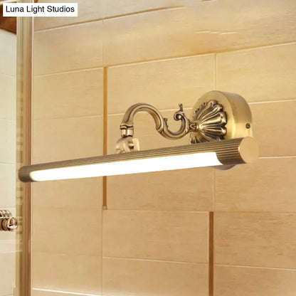 Modern antique brass integrated led wall light bathroom vanity