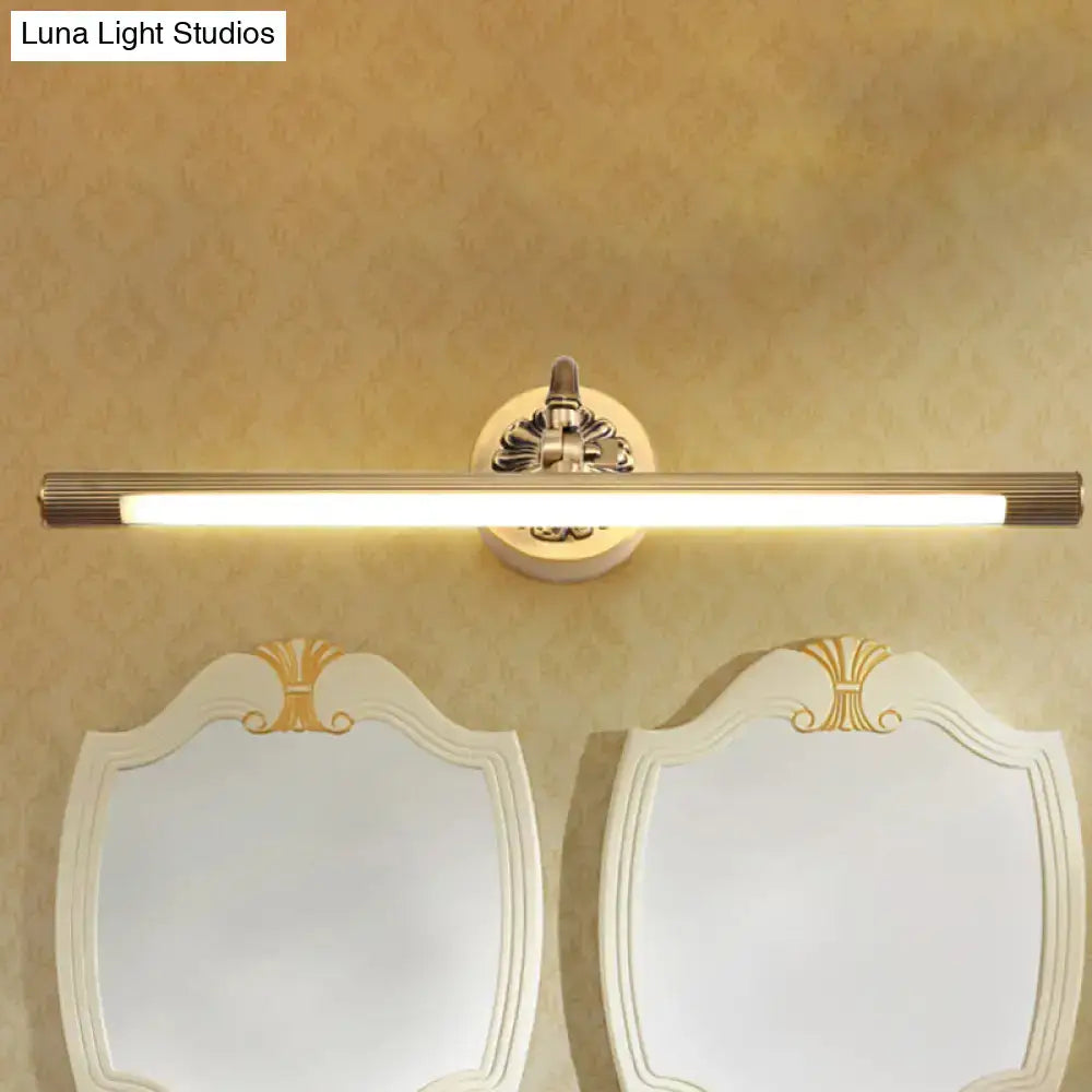 Modern antique brass integrated led wall light bathroom vanity