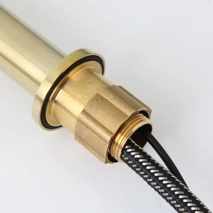 Modern arched brushed gold sensor basin faucet bathroom mixer tap