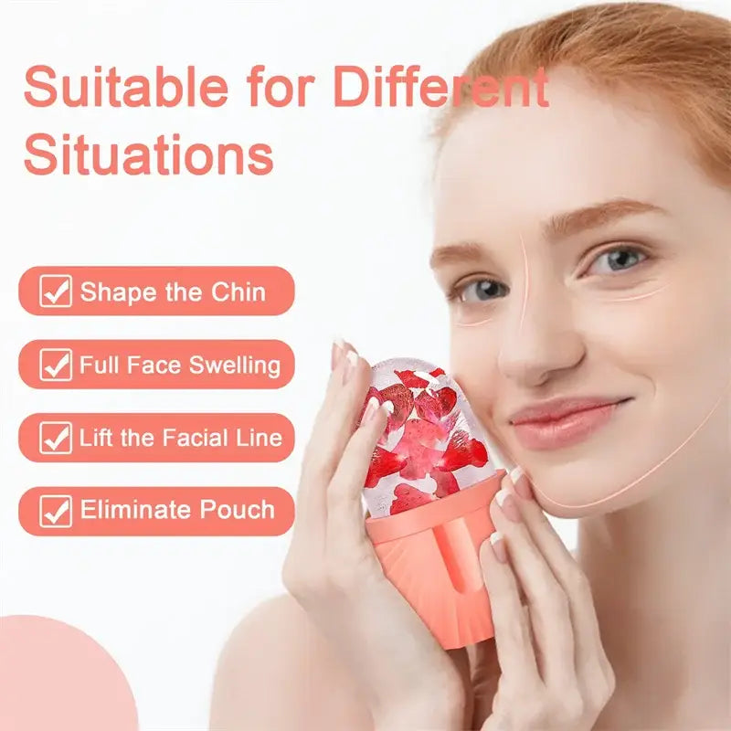Modern arched pink marble facial roller massager bedroom skin care tool