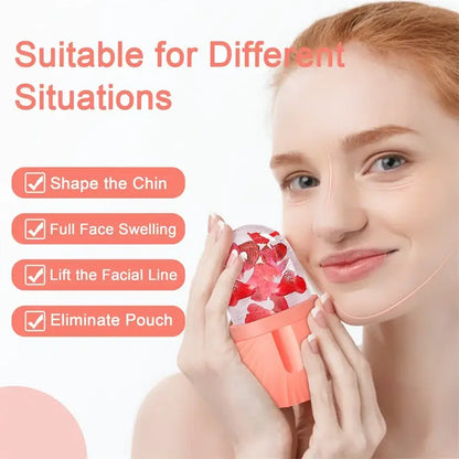 Modern arched pink marble facial roller massager bedroom skin care tool