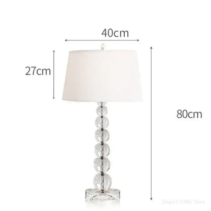 Modern art deco crystal ball table lamp for bedroom