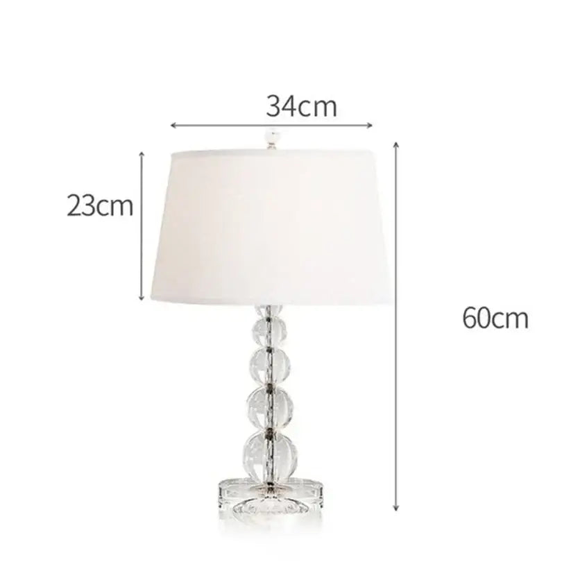 Modern art deco crystal ball table lamp for bedroom
