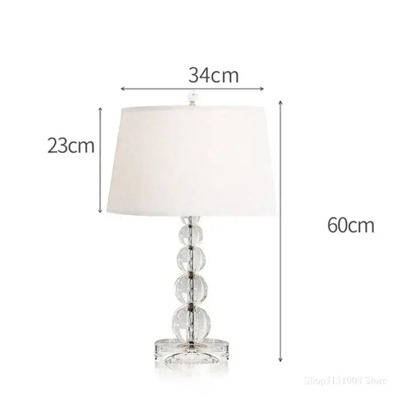 Modern art deco crystal ball table lamp for bedroom