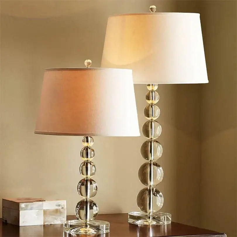 Modern art deco crystal ball table lamp for bedroom