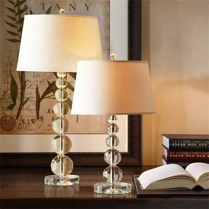 Modern art deco crystal ball table lamp for bedroom