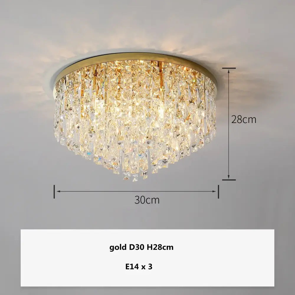 Modern art deco gold crystal steel led ceiling chandelier dining room