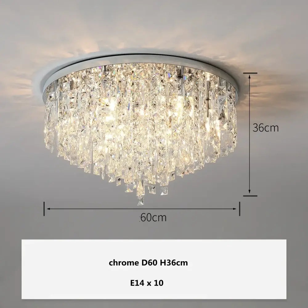 Modern art deco gold crystal steel led ceiling chandelier dining room