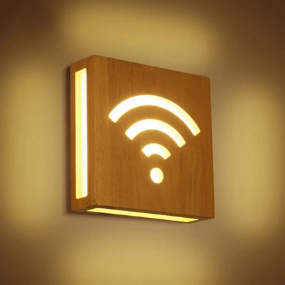 DecorBites™ Modern Art Deco LED Wall Sconce - Square Flush Mount Wooden Corridor Light Fixture