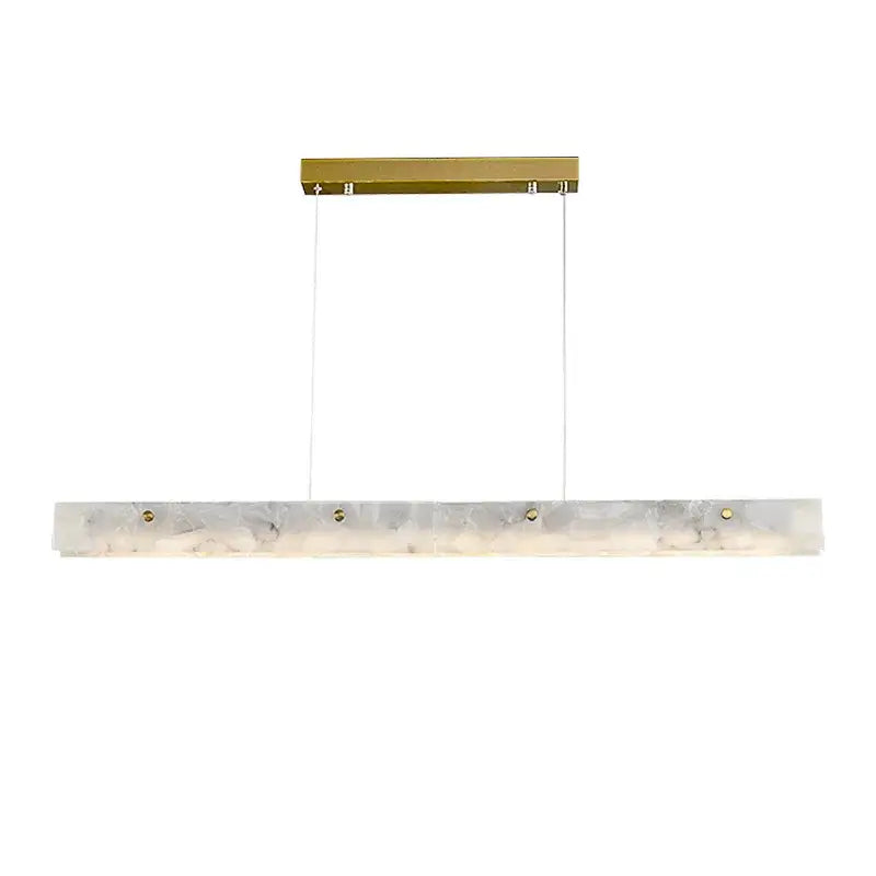 Modern art deco marble steel chandelier black & gold dining room