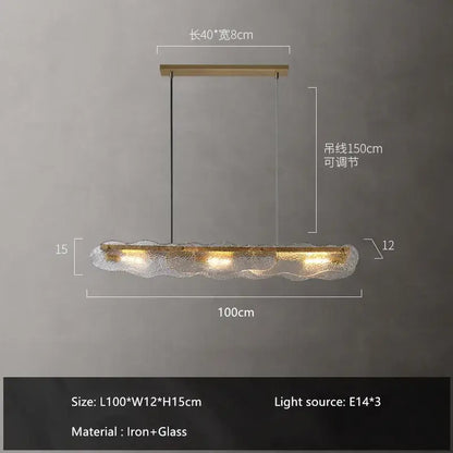 Modern art glass dining table chandelier – led luxury lighting