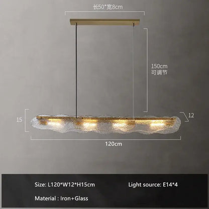 Modern art glass dining table chandelier – led luxury lighting