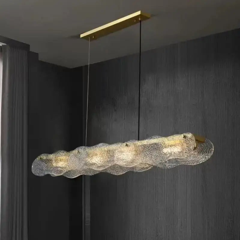 Modern art glass dining table chandelier – led luxury lighting