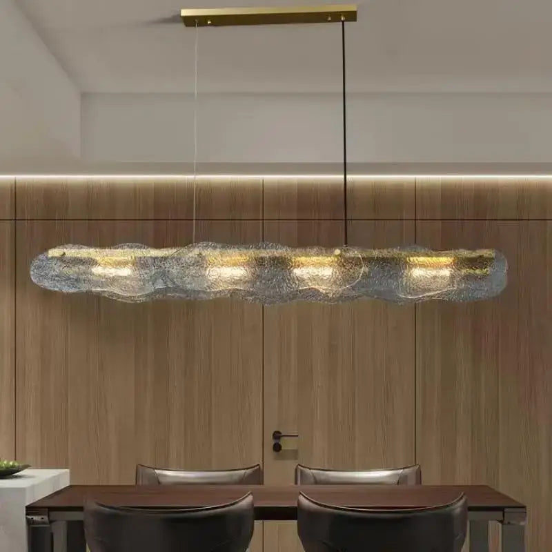 Modern art glass dining table chandelier – led luxury lighting