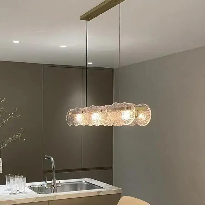 Modern art glass dining table chandelier – led luxury lighting