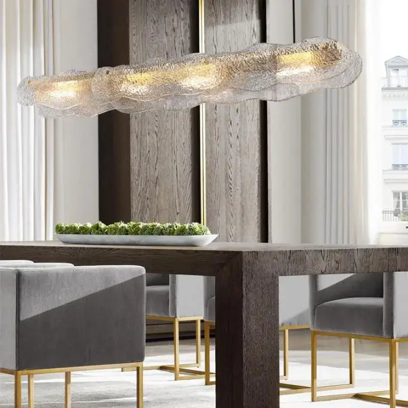 Modern art glass dining table chandelier – led luxury lighting