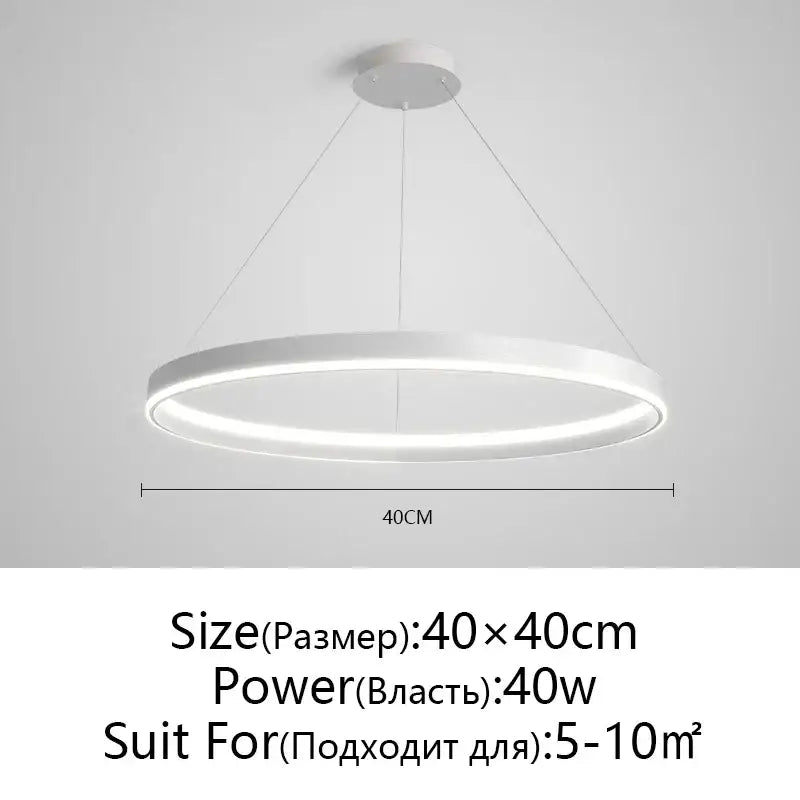 Modern artistic black chandelier living room led pendant light
