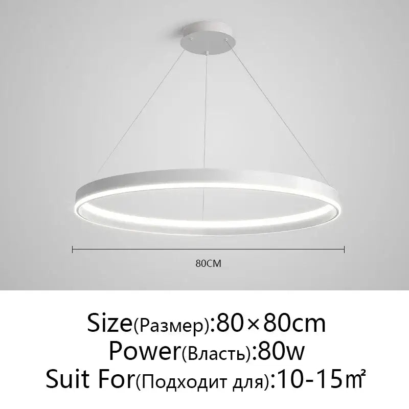 Modern artistic black chandelier living room led pendant light