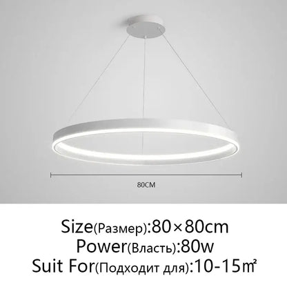 Modern artistic black chandelier living room led pendant light