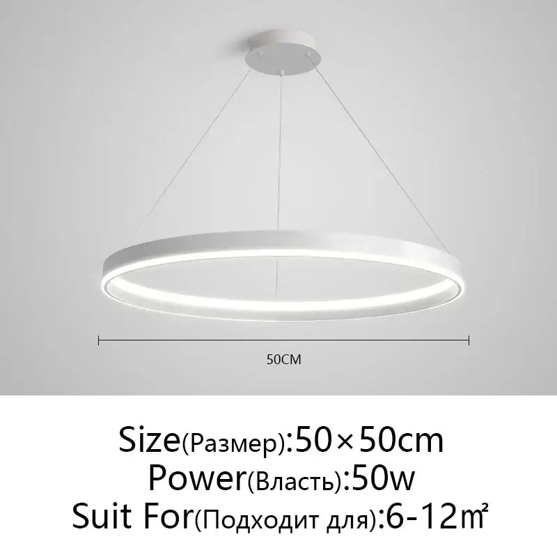 Modern artistic black chandelier living room led pendant light