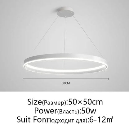 Modern artistic black chandelier living room led pendant light