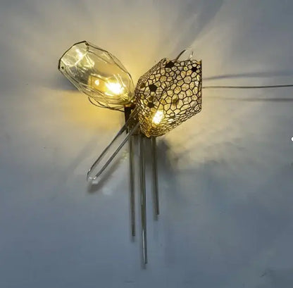 Modern artistic gold crystal duplex chandelier for living room