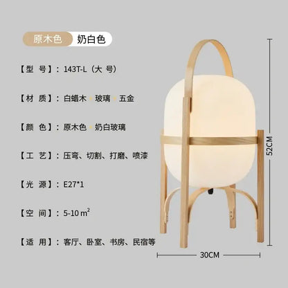 Modern bamboo led desk lamp brass bedroom table light