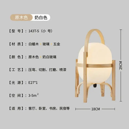 Modern bamboo led desk lamp brass bedroom table light